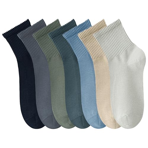 Women's Cotton Quarter Crew Socks - color: 15 Multicolor - 7 Pairs
