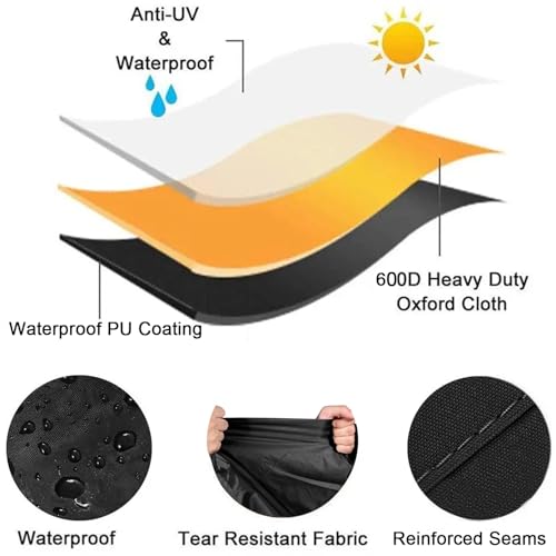 Grill Cover for Traeger Woodridge Grills, Heavy Duty and Waterproof Wood Pellet Smoker Cover for Traeger BAC761 Full-Length Woodridge TFB86MLH Grill Accessories - size: 50" L x 27" W x 46" H