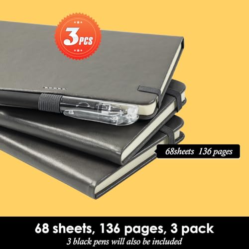 NIRMIRO Small Journal Pocket Notebook, 3 Pack, A6 Mini, 3.7" x 5.7", Grey - color: 3 Grey, size: A6