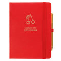 Graphique Cherry Lined Journal Plus Pen Luxe Collection, Hardcover Diary Notebook for Writing, Gold Foil Embossing, 160 Pages, 6” x 8” - color: Cherry