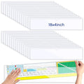 Chinco 30 Pcs Self Adhesive Clear Index Card Pockets,18 x 4 Inches - size: 18 x 4 Inches