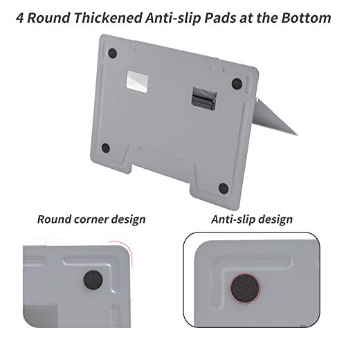 Metal Book Stand Adjustable Book Holder for Reading - color: Full Grey