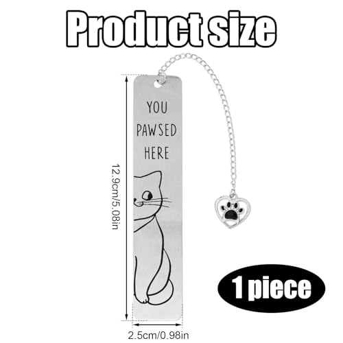 Cute Cat Bookmark, Reading Lover Gift Zinc Alloy Bookmarks for Women - style: Silver Smile Cat