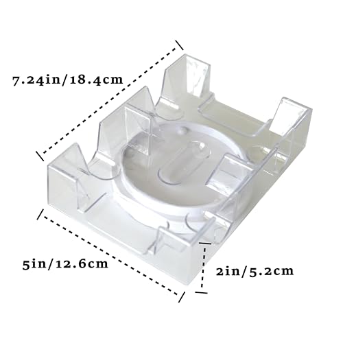 DNB Revolving Playing Card Tray - 2 Deck Plastic Rotating Canasta Card Holder - style: 2 Deck