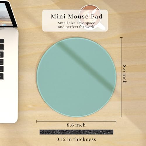 Hancynir Cute Round Mouse Pad, Small Mousepad for Laptop Desk Office - color: 1 Green