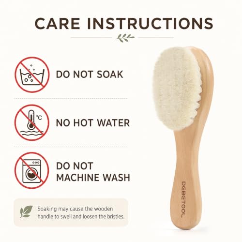 DEBETOOL 3-Piece Cradle Cap Brush Set with Comb & Baby Hair Brush