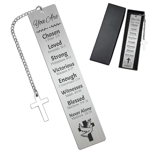 Peacoblue Bible and Pattern Metal Bookmark, Book Mark for Readers - style: Bible and Pattern