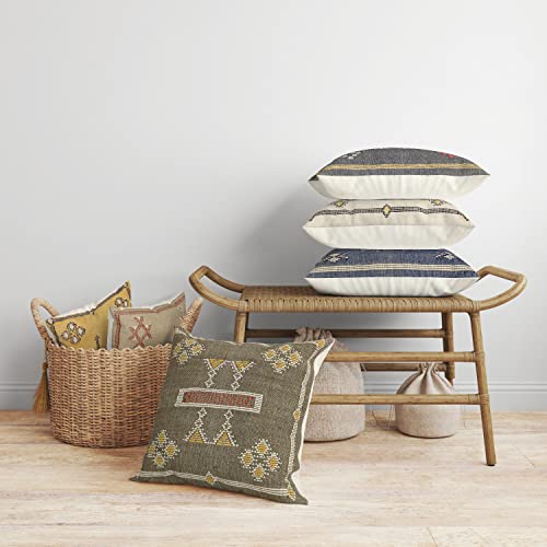Trade Star Pure Cotton Sabra Sofa Pillow Cover Kilim Pillow Cover Decoration Throw Pillow Cover Highly Durable Authentic Breathable Farmhouse Cushion Case for Outdoor and Indoor - color: Pattern 12