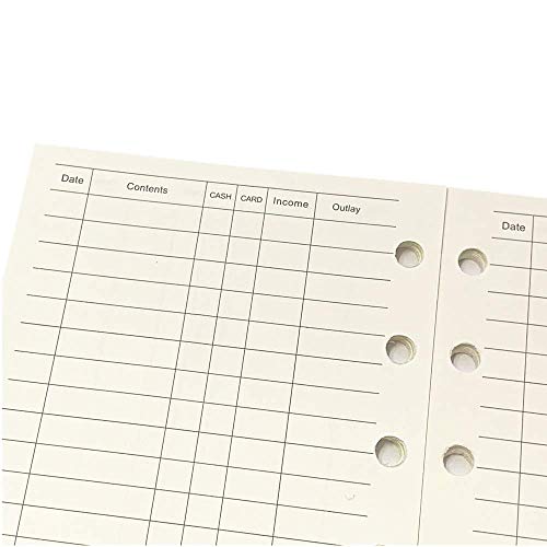 A7 Planner Refill, A7 Agenda Refill Paper Finance Records for 6 Rings Filofax, Accounting Design Inserts, 6 Holes/100gsm,Pocket Size 4.84 x 3.23'', Harphia - color: Finance Count, size: A7