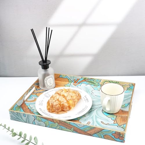 Spsyrine Plastic Serving Tray with Handles for Coffee Table, Sunflower - color: Multi E