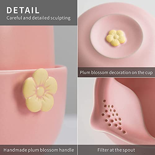HEER Gaiwan Travel Tea Set for One, Pink - color: Pink