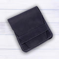 Leather Manicure Set Case Grooming Kit Organizer (Dark Blue) - color: Dark Blue