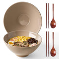 famiware Milkyway 54 oz Large Ramen Bowls Set of 2, Cinnamon Brown - color: Cinnamon Brown