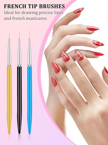 YOOVR 27-In-1 Nail Art Tools with Nail Stand Holder for Press on Painting - color: Pink