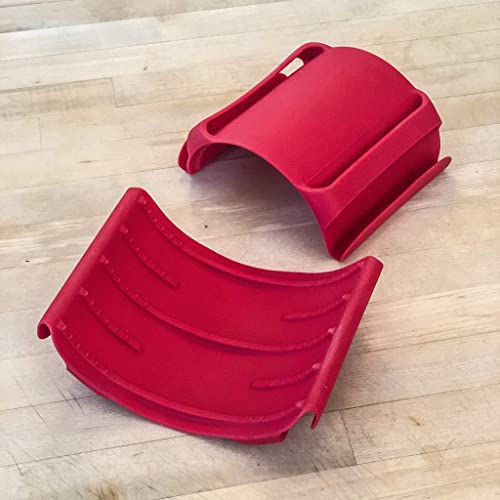 Silicone BBQ & Kitchen Mitt 2-Pack Set (Medium/Large, red) - color: Red, size: Medium/Large