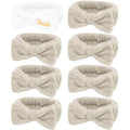 Semato Bachelorette Party Favor Set - Bride & Bridesmaid Spa Headbands (1 bride+ 7 Light coffee) - color: 1 bride+ 7 Light coffee