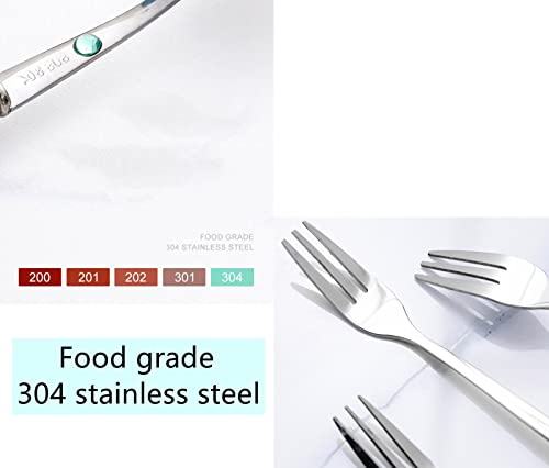Cute Cat Coffee Spoon and Fork Set, Ceramic Stainless Steel Cat Dessert spoon Drink Spoons Fruit Fork(5.7 inch, White&Black(Spoon+Fork Set A))