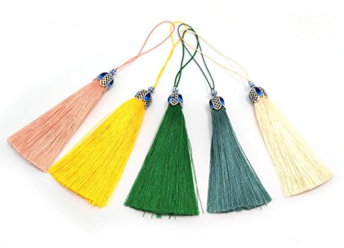 10Pcs Handmade Tiny Soft Tassels Long Tassels,Colorful Tassels, Earring Tassels Assorted Colors Randomly (32) - color: 32