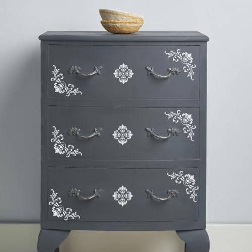 Damask Stencils for Walls 12inch Damask Stencil - style: Damask