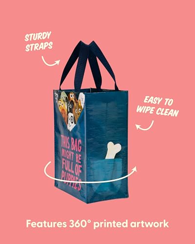 Blue Q Handy Tote Bag - Funny Reycled & Reusable Tote Bag - color: This Bag Might Be Full of Puppies