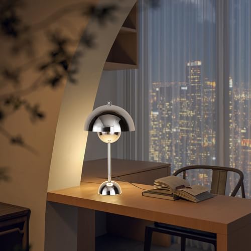 COSYLUX Creative Mid-Century Modern Bud Table Lamp for Home&Office, Chrome - color: Chrome