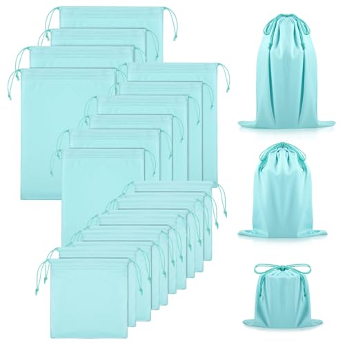 20 Pcs Satin Game Storage Bags for Women Men, S,M,L, Mint Green - color: Mint Green, size: S,M,L