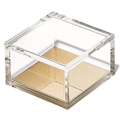 OfficeGoods Acrylic Desk Organizer with Gold Base, Small - color: Gold, size: Small