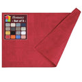 Homaxy PU Faux Leather Placemats for Dining Table, Set of 6, Red - color: Red