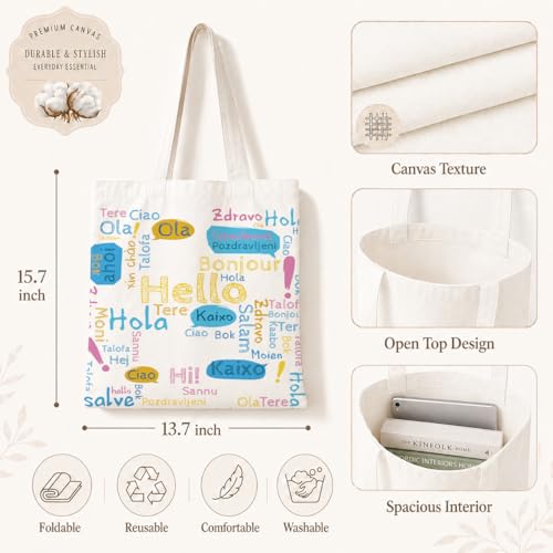 Funny Canvas Tote Bag, Reusable Shoulder Grocery Bag, Holiday Gift Bags for Friends, 13.7x15.7 inch - color: Style 28
