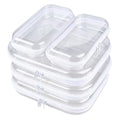 5-Pack Clear Hard Shell Zipper Case With Lids – 3 Large and 2 Small Clear Pencil Case, Stackable,Zipper Pouches Hard Shell for Cosmetics, Charging Cables, Sketch Supplies
