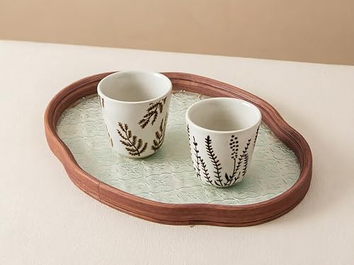 6 oz Stoneware Matcha Cup,Japanese Tea Cup,Matcha Tea Cups Ceramic,Set of 4 - color: Multiple Colors Plants