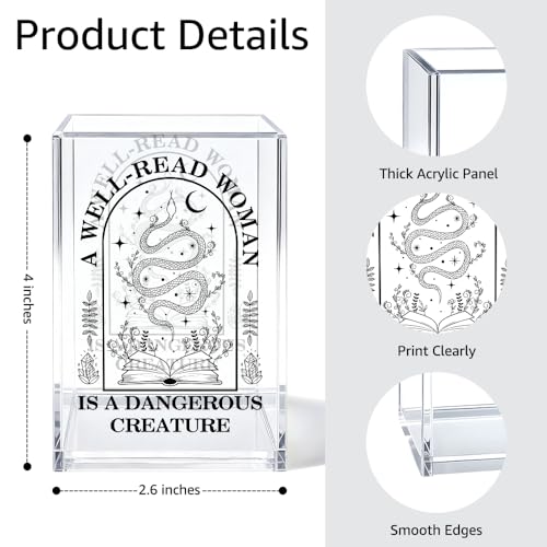 A Well-read Woman Is A Dangerous Creature Pen Holder Bookmark Holder - color: Transparent38