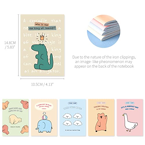 Monolike Mini STORY TOWN Grid Note 6P SET - 105x148mm, 48pages - color: Mini STORY TOWN Grid Note 6P