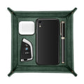 SITHON Valet Tray Desktop Storage Organizer Nightstand Caddy Holder - color: Dark Green