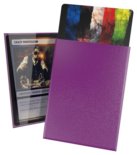Ultimate Guard Cortex Outer Card Sleeves, 60 Japanese Size TCG Sleeves, 62 x 89mm, Purple Back, Glossy Finish, No PVC & Acid-Free, High Clarity - color: Purple, size: Japanese Glossy