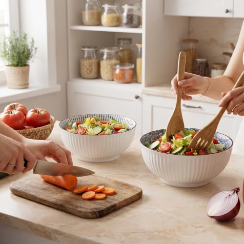 60 oz Large Soup Bowls Set of 3, Pho Bowls, Ramen Bowl - Assorted - size: Assorted Pattern (8 Inch, 60 oz)