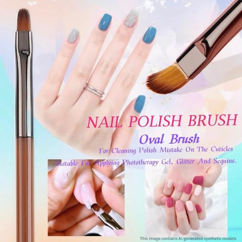 8Pcs Nail Art Brushes Set, 5 Art Liners & 3 Multi Shape Gel Builder Brushes - color: Black
