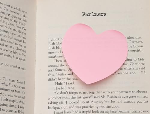 4 Packs 200 Sheets Heart Shape Sticky Notes (Pink) - color: Pink