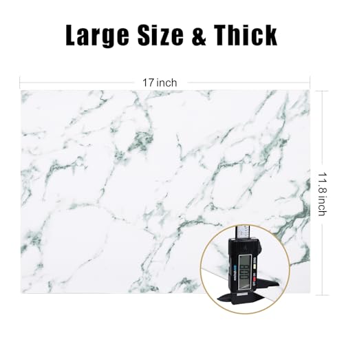 Homaxy PU Faux Leather Placemats for Dining Table, Set of 6, Marble - color: Marble