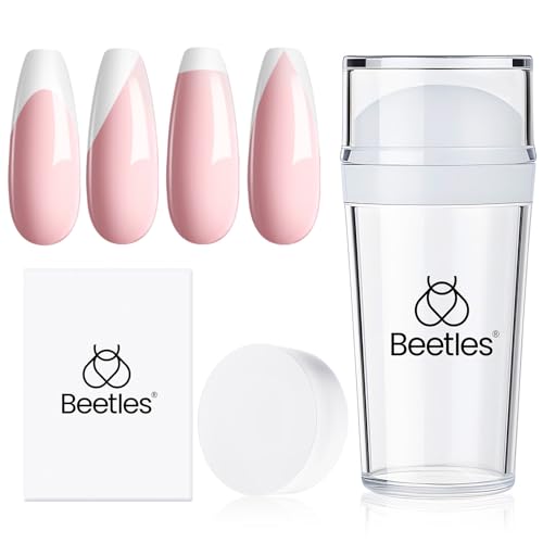 Beetles French Tip Nail Stamp 3Pcs Silicone Nail Stamp Kit - color: D - Clear-3