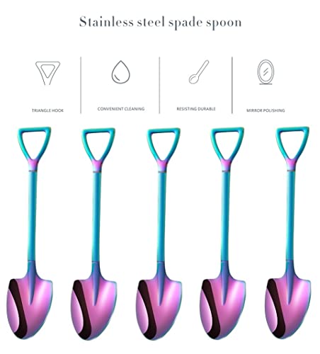 10 Pack Stainless Steel Mini Coffee Spoons, 4.7 Inches - Rainbow Demitasse Espresso Spoons for Dessert, Tea, Appetizer & Party Supplies - size: Rainbow 10 Pieces