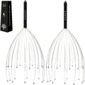 USAGA Head Massager Scalp Massager 20 Fingers Head Scratcher (Black&Black) - color: Black