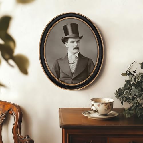 eletecpro 8x10 Oval Picture Frame with Real Glass Cover, Black, 2-Pack - color: Black, size: 8x10 Inches