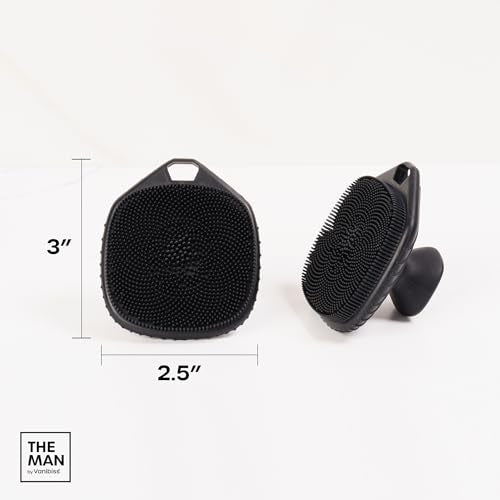 The Man Silicone Face Scrubber for Men, Face Cleansing Brush