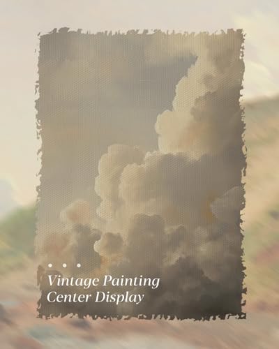 HUARCEY Gold Framed Canvas Wall Art, Vintage Cloud Prints Decor, 8x10 Inch - color: Cloud Art, size: 10"L x 8"W
