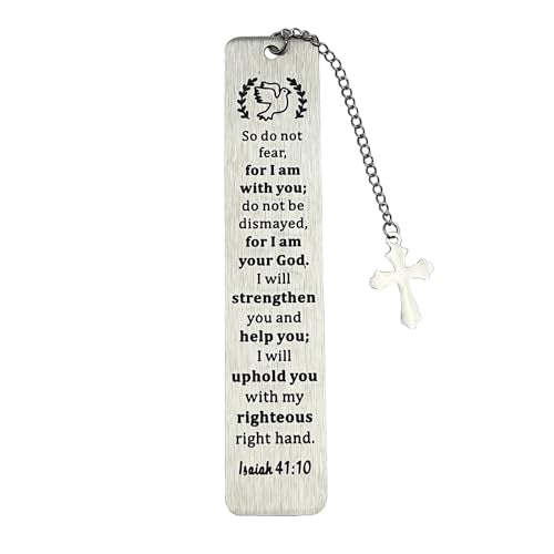 Christian Bookmark Gifts for Women Girls Boys, Inspirational Religious Book Mark Markers Faith (So Don't Fear for I am with You) - style: So don't fear
