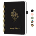 Taja Undated Weekly Planner, To Do List Notebook with Habit Tracker, A5 - color: d.Black