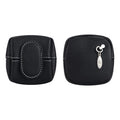 Royal Bagger Genuine Cowhide Leather Coin Purse for Women, Lychee Pattern Mini Change Pouch with Buckle Closure, Compact Accessory Bag 1603 (Black) - color: Black