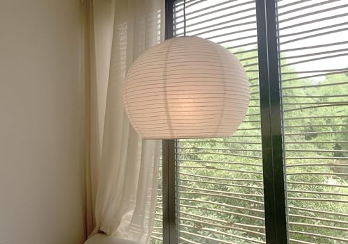 Hemispherical Lamp Shade (14 Inch) White Folding Paper Lamp Shade Chinese Lantern