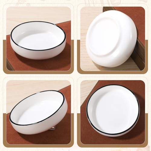 3.35 Inch Ceramic Dipping Sauce Dish Set - 4 Pcs Small Condiment Bowls for Dipping Bowls (2.5oz)